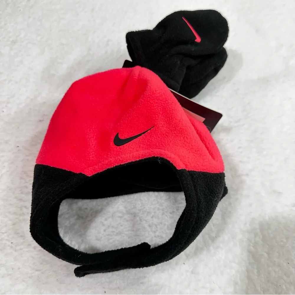 Baby Nike Hat and Mitten Set